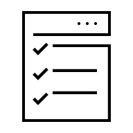 White transparent task manager icon